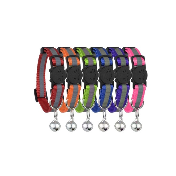 Pick 2 Reflective Breakaway Cat Collars with Bell - Picture 1 of 5